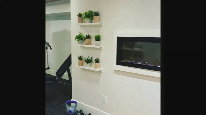 Dimplex Linear Electric Fireplace Home Gym Install - Provides Heat & Ambiance