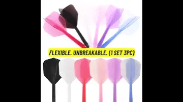 (D DART STORE) COLORS STANDARD SHAPE 6 Colors Unbreakable Integrated dart flight #dartflights