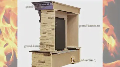 Каминокомплект Pierre Luxe сланец (темный дуб) с очагом Danville Antique Brass от Dimplex