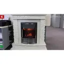 Угловой электрокамин Dimplex Sorrento с очагом Flagstaff белый дуб