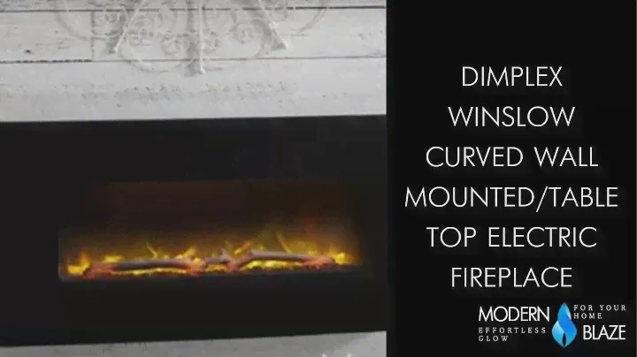 Dimplex Winslow Curved Wall Mounted/Tabletop Electric Fireplace