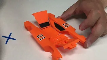 Foldable General Lee print on prusa