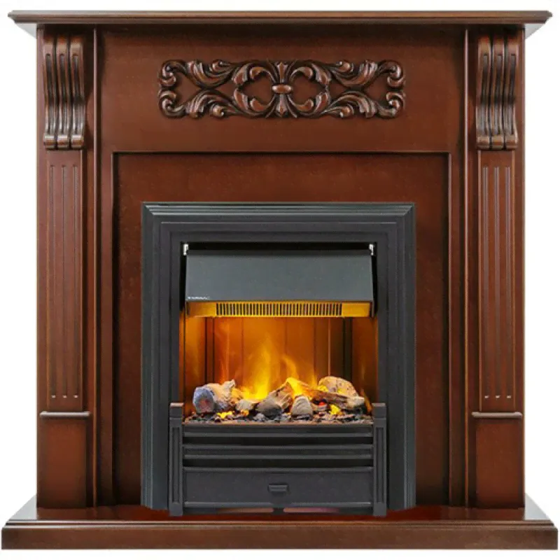 Электрокамин Dimplex Venice с очагом Brookline Black махагон коричневый антик-1