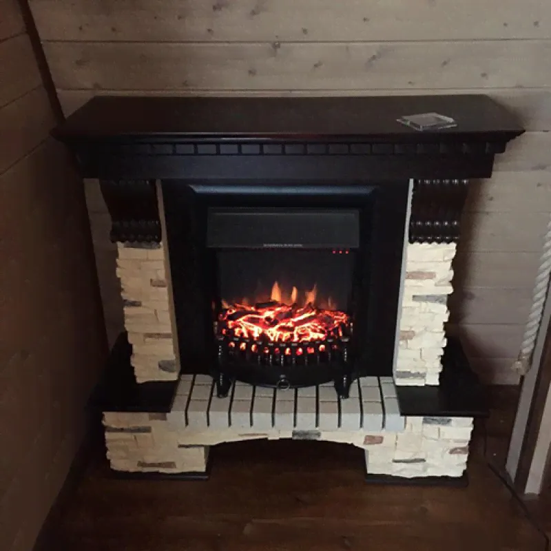 Электрокамин Dimplex Pierre Luxe с очагом Cassette 400 камень шампань/венге-3