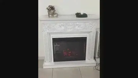 Royal Flame Портал Palace - Белый с серебром 360p