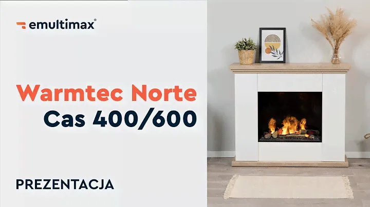 Kominek elektryczny Warmtec Norte z wkładem DImplex Cassette 400/600