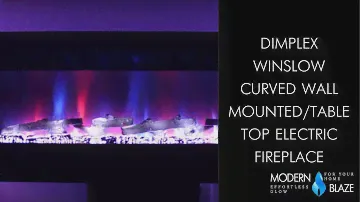 Dimplex Winslow Curved Wall Mounted/Tabletop Electric Fireplace