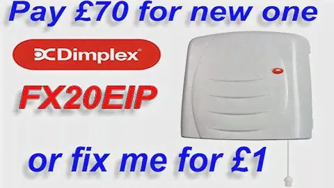 Dimplex FX20EIPX4 bathroom wall heater not working wont turn on easy repair and Maintenance