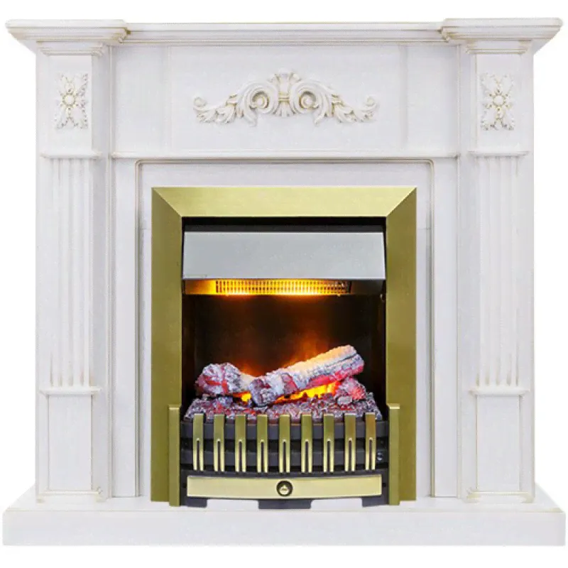Электрокамин Dimplex Martin с очагом Danville Antique Brass белый-4