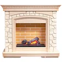 Электрокамин Dimplex Glasgow с очагом Cassette 400 NH камень белый/слоновая кость с патиной