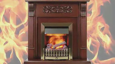 Каминокомплект Venice (махагон) с очагом Danville Antique Brass от Dimplex