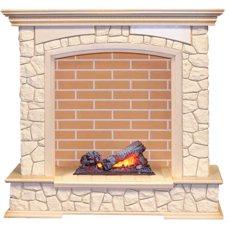 Электрокамин Dimplex Preston с очагом Cassette 400 NH белый/слоновая кость с патиной-3