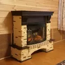 Электрокамин Dimplex Pierre Luxe с очагом Cassette 400 камень шампань/венге
