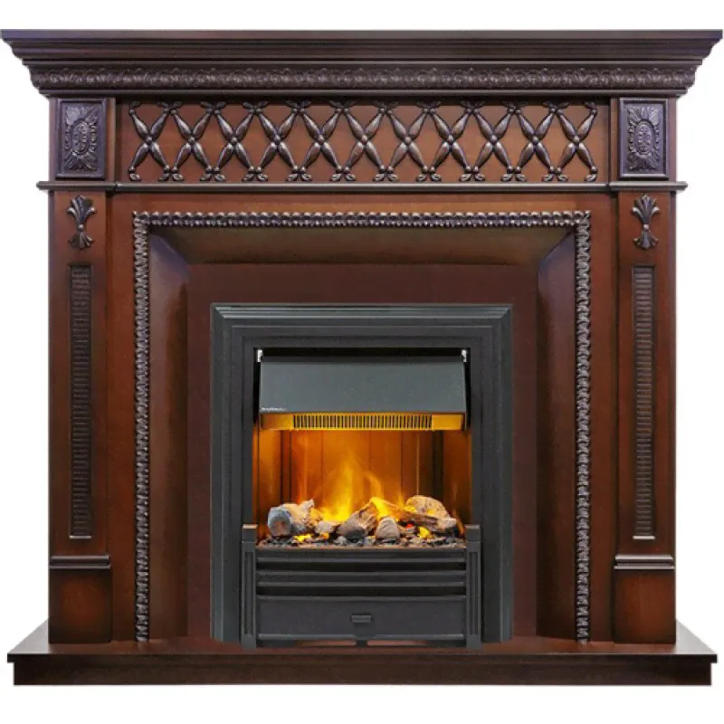 Электрокамин Dimplex Alexandria с очагом Brookline Black махагон коричневый антик-2