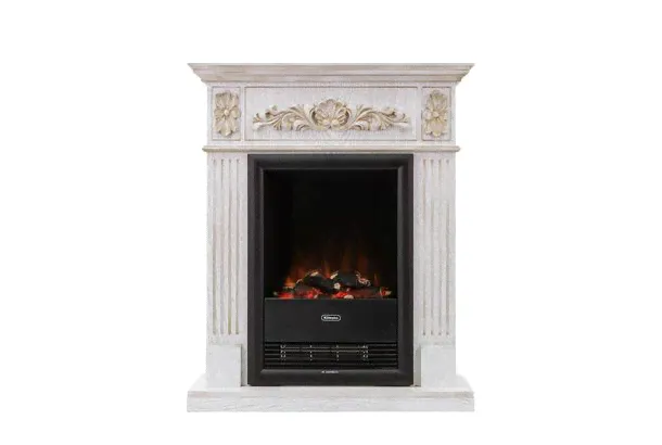 Электрический камин Dimplex Marseille (белый дуб) с очагом Optiflame Viotta