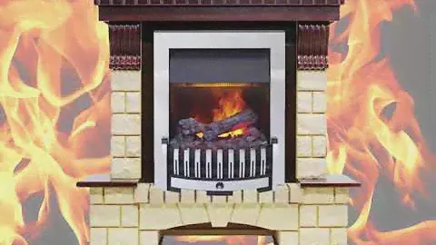 Каминокомплект Pierre Luxe шампань (темный дуб) с очагом Danville Chrome от Dimplex
